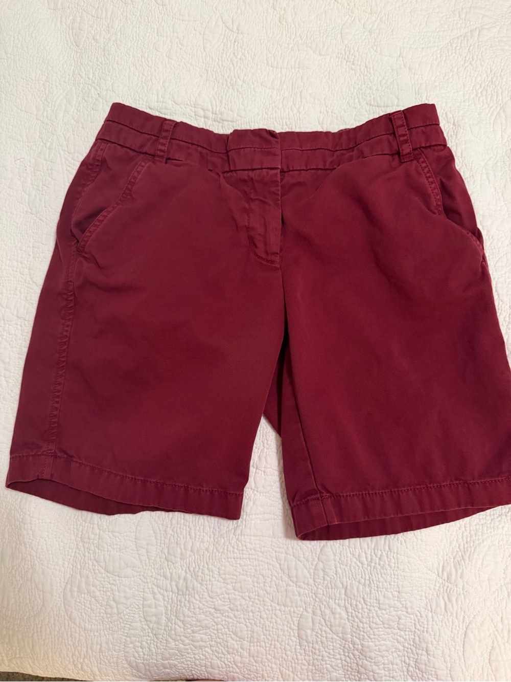 Women's J Crew Dark Red Bermuda Shorts